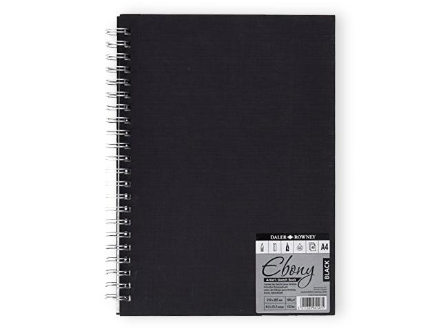 DALER ROWNEY SKIZZENBUCH A4 90GRAM A4 SCHWARZ 40BLATT 1