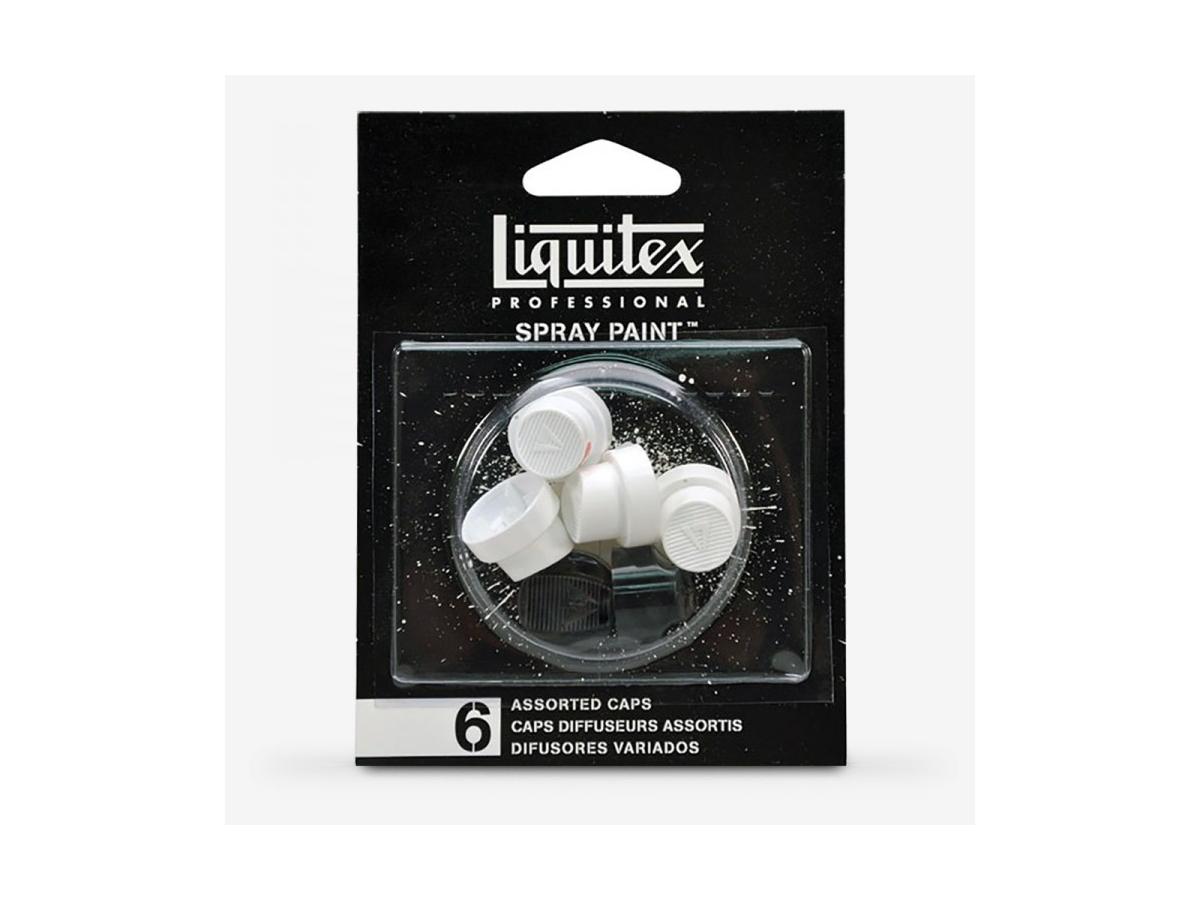 LIQUITEX SPRAY PAINT CAPS NOZZLE PACK 6X 1