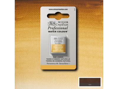 WINSOR & NEWTON AQUARELLFARBE 1/2 NÄPF S1 554 UMBRA NATUR 1