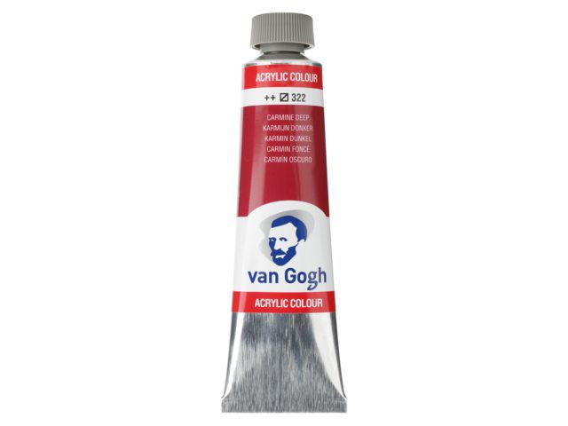 VAN GOGH ACRYL 40ML 322 KARMINROT DUNKEL 1