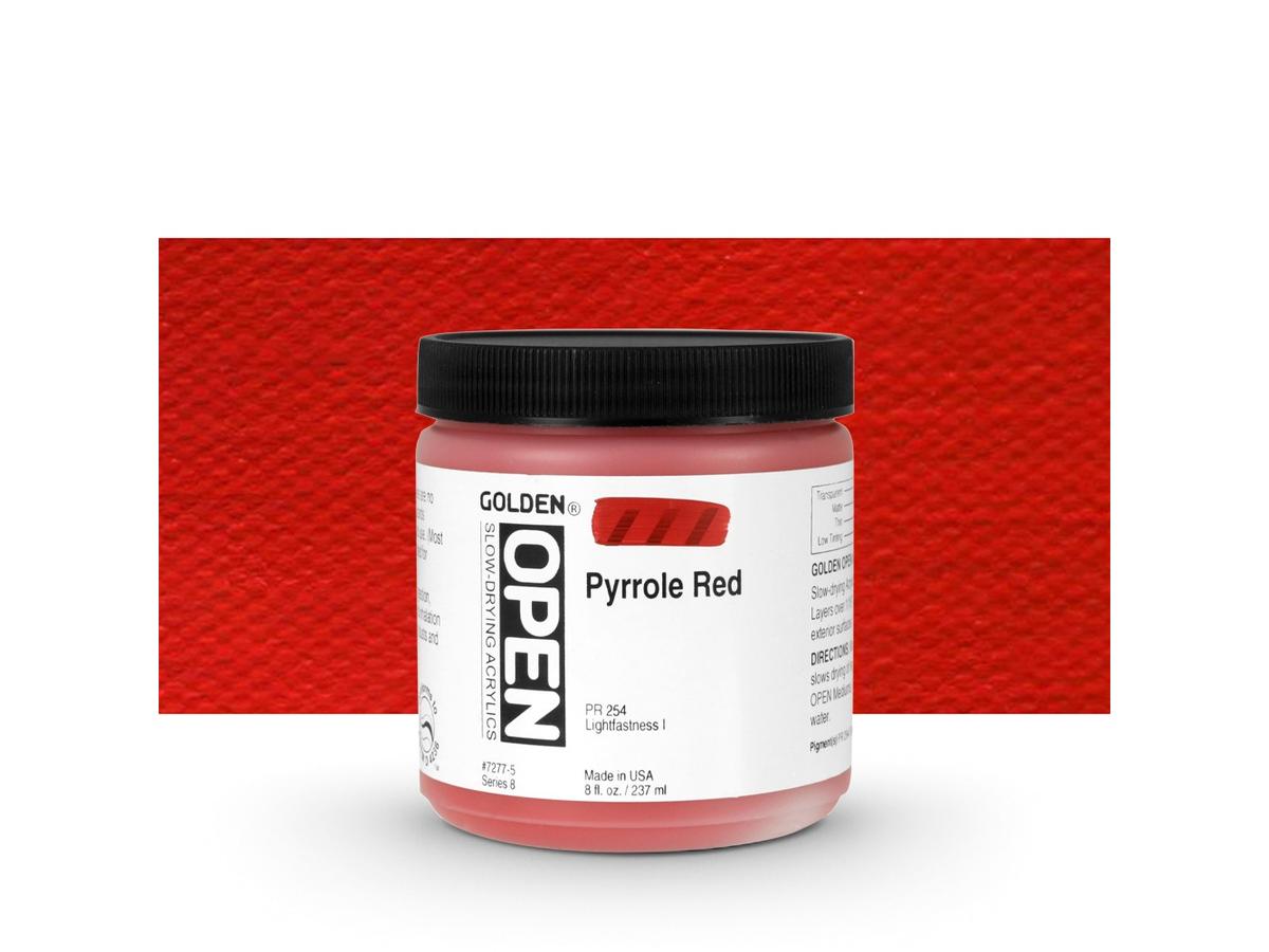GOLDEN OPEN ACRYLIC 237ML 7277 S8 OPEN PYRROLE RED 1