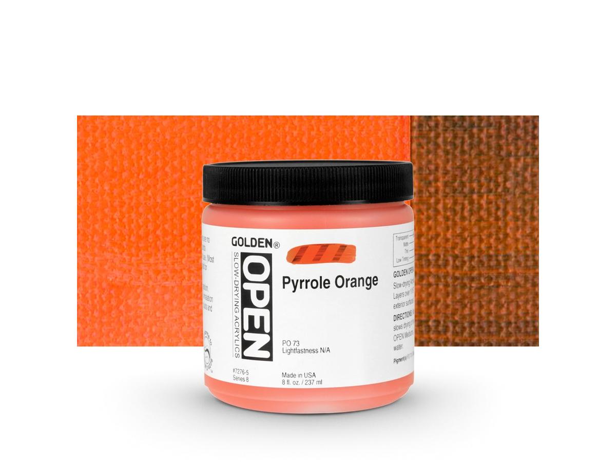 GOLDEN OPEN ACRYLIC 237ML 7276 S8 OPEN PYRROLE ORANGE 1
