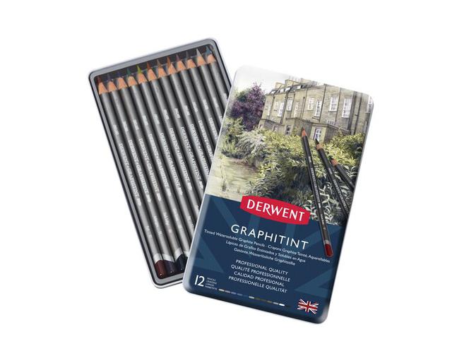 DERWENT GRAPHITINT WASSERLÖSLICHE GRAFITSTIFTE SET 12X 1