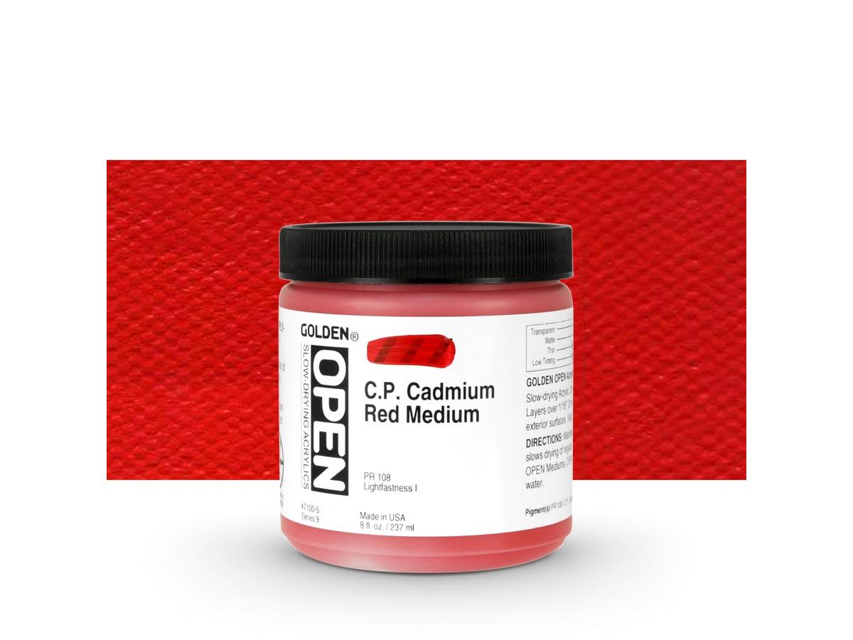 GOLDEN OPEN ACRYLIC 237ML 7100 S9 OPEN C.P.CADMIUM RED MEDIU 1