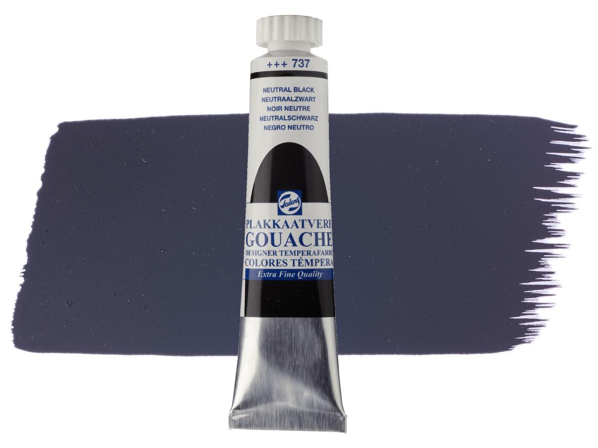 TALENS GOUACHE EXTRA FINE 20ML NEUTRAL SCHWARZ 737 1