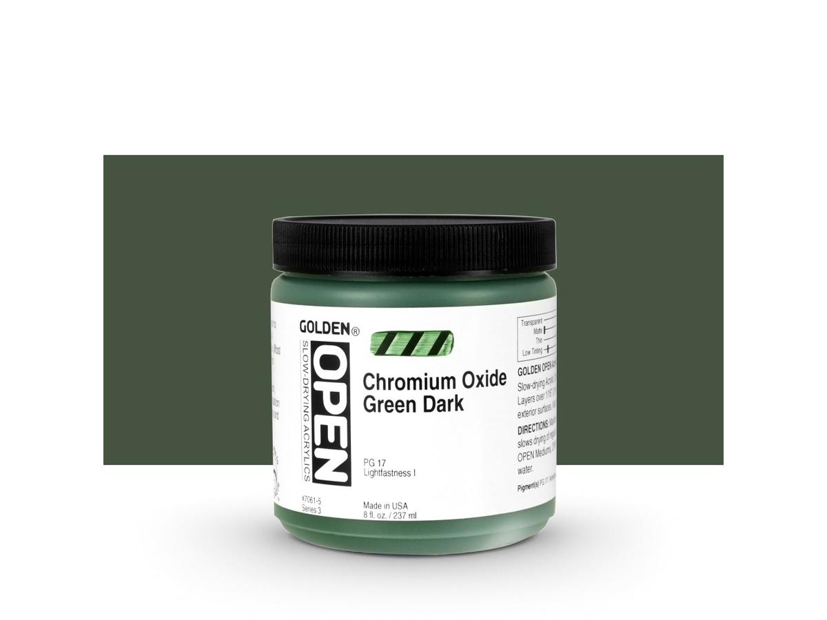 GOLDEN OPEN ACRYLIC 237ML 7061 S3 OPEN CHROM. OX. GREEN DARK 1