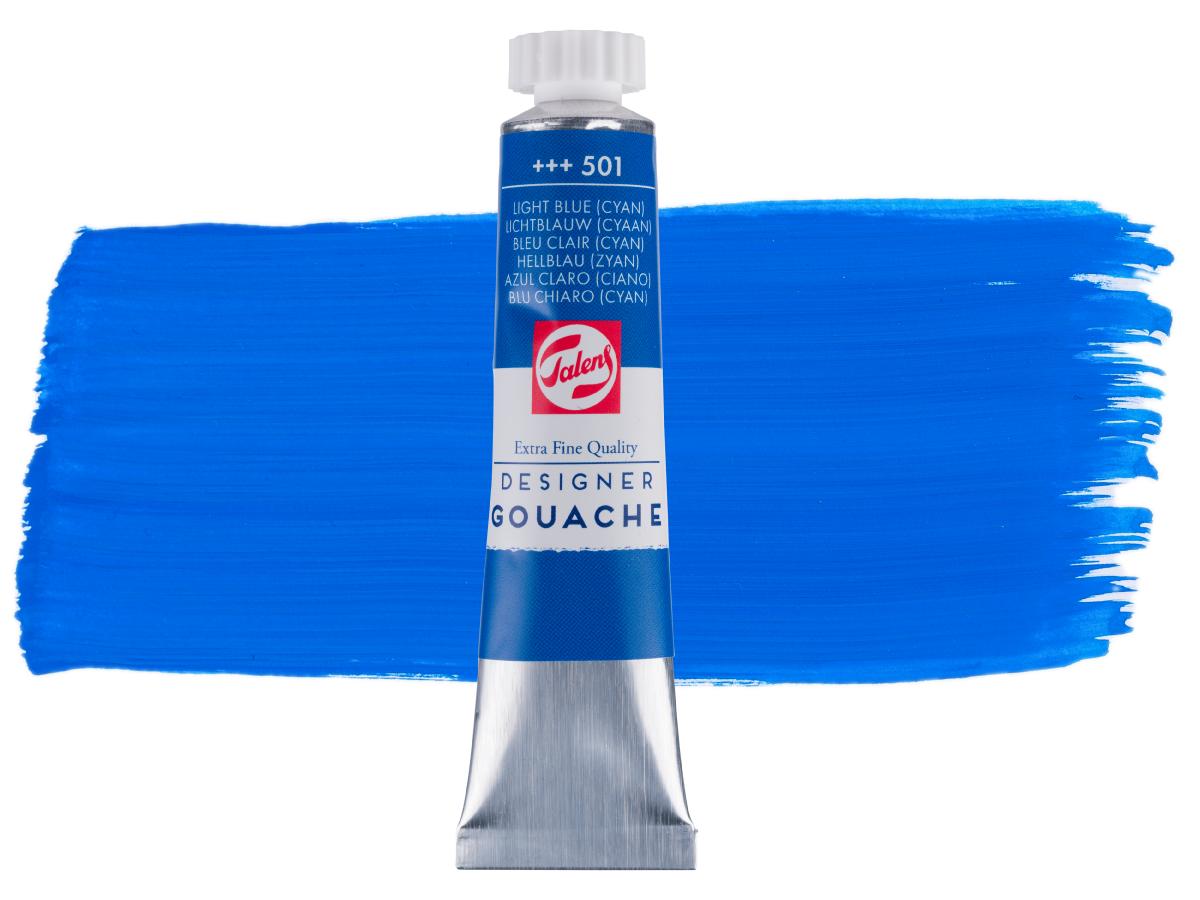 TALENS GOUACHE EXTRA FINE 20ML HELLBLAU CYAN 501 1