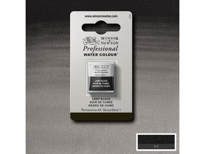 WINSOR & NEWTON AQUARELLFARBE 1/2 NÄPF S1 337 LAMPENSCHWARZ 1