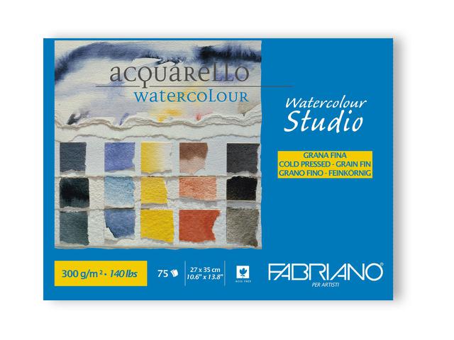 FABRIANO STUDIO AQUARELLBLOCK 27x35CM GRAIN FIN 1
