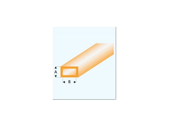 PROFIL VIERKANTROHR GLASKLAR ORANGE (A=)3,0X6,0MM 33CM 441-55/3 1