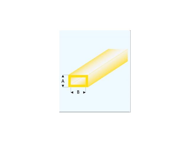PROFIL VIERKANTROHR GLASKLAR GELB  (A=)2,0X4,0MM 33CM 440-53/3 1