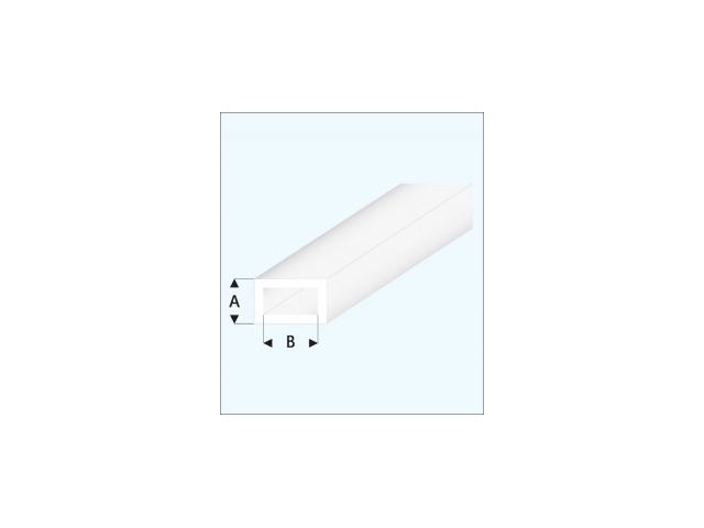 PROFIL VIERKANTROHR GLASKLAR TRANSPARENT (A=)3,0X6,0MM 33CM 438-55/3 1