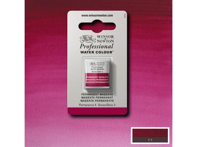WINSOR & NEWTON AQUARELLFARBE 1/2 NÄPF 489 PERMANENTMAGENTA 1