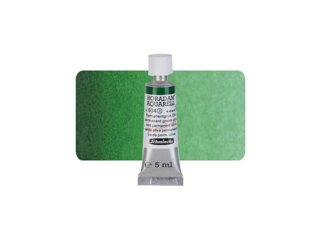 SCHMINCKE HORADAM AQUARELL TUBE 5ML 534 PERMANENTGRUN OLIV 1