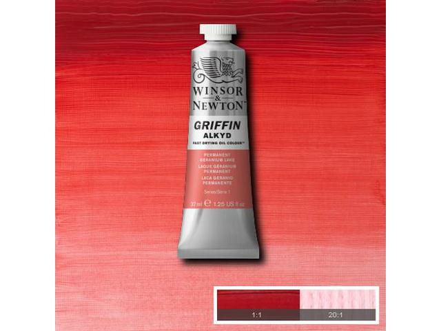 WINSOR & NEWTON GRIFFIN ALKYD 37ML S1 480 PERMANENT GERANIUM LAKE 1