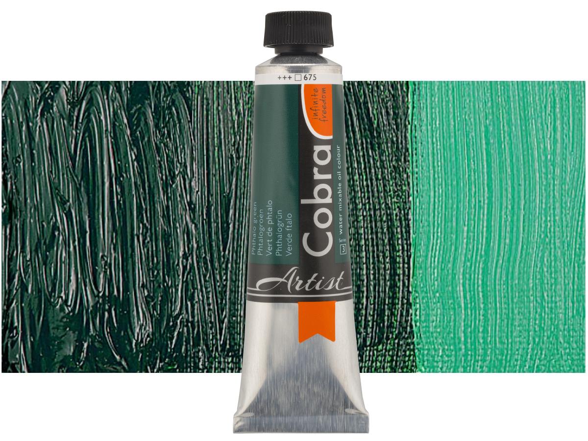 COBRA ARTIST WASSERVERMALBARE ÖLFARBE 40ML 675 PHTHALOGRÜN 1