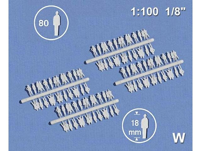 1:100 SILHOUETTENFIGUR WEISS 80 STÜCK 02.40001.80 1
