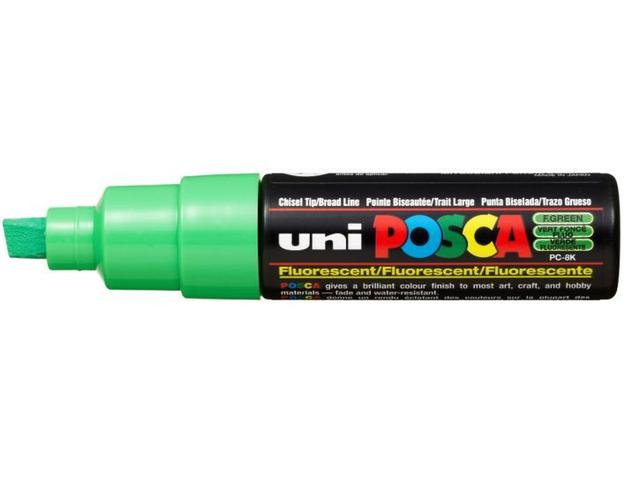 UNI POSCA PC8V FLUO FLUORGRÜN BREIT 1
