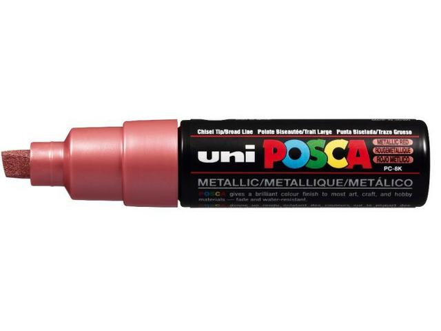 UNI POSCA PC8RM METALLIC ROT BREIT 1