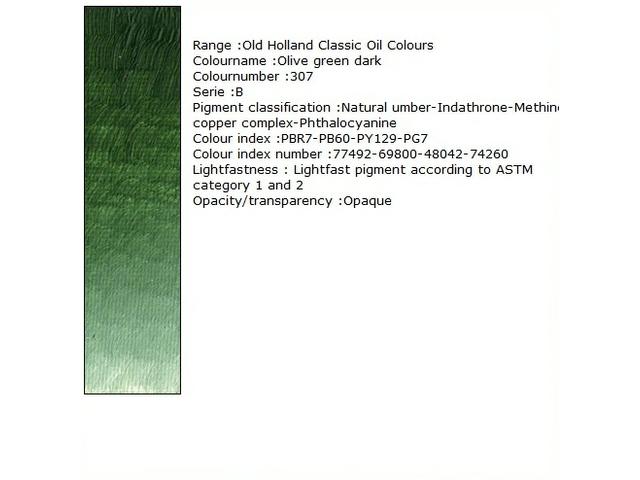 OLD HOLLAND ÖLFARBE B307 40ML OLIVE GREEN DARK 1