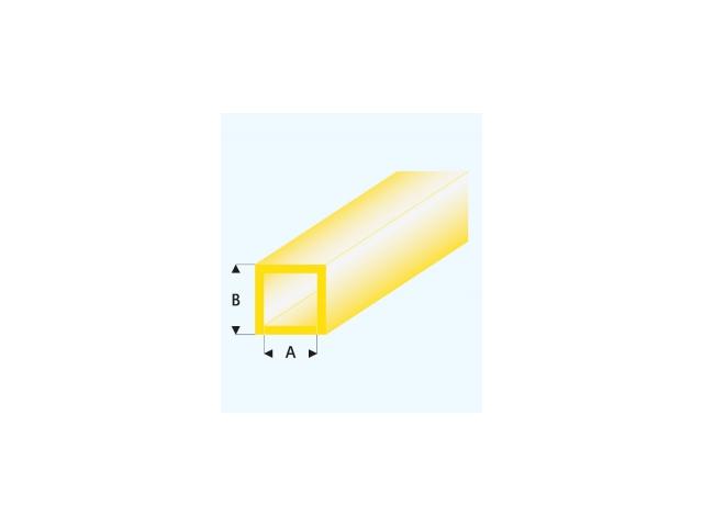 PROFIL VIERKANTROHR GLASKLAR GELB (A=)3,0X4,0MM 33CM 432-55/3 1