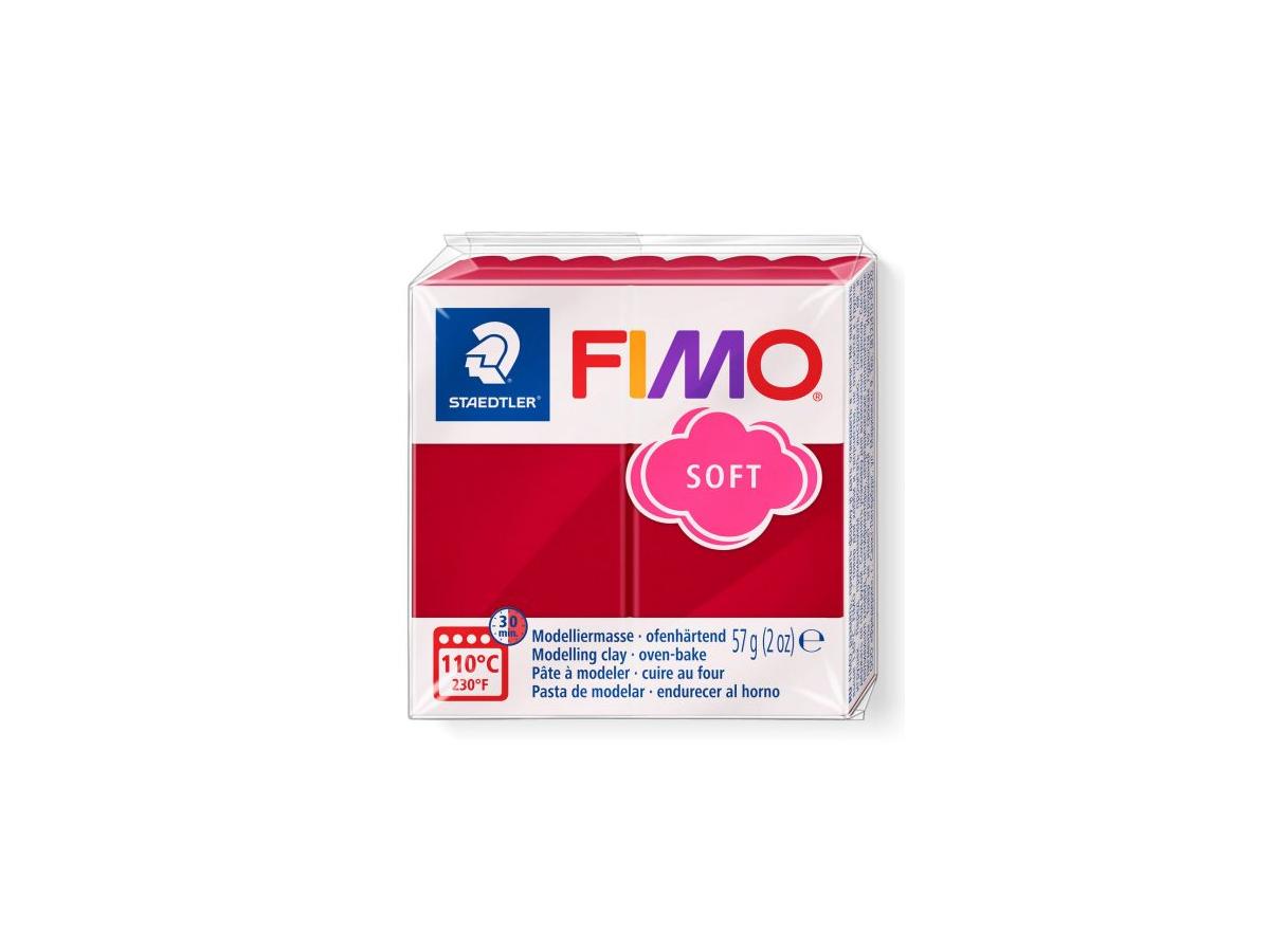 FIMO SOFT MODELLIERMASSE 57 GRAMM  KIRSCHENROT 1