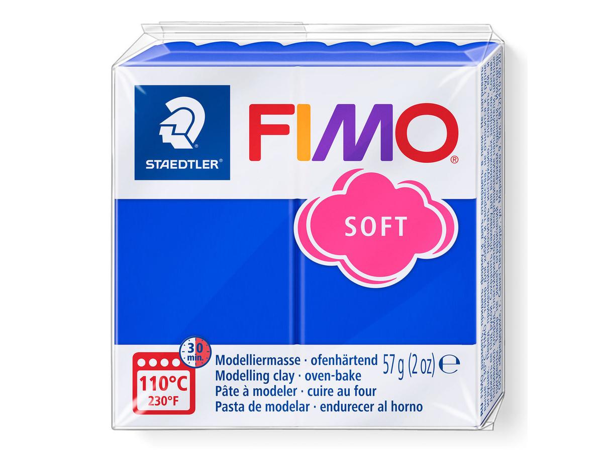 FIMO SOFT MODELLIERMASSE 57 GRAMM  BRILLANT BLAU 1