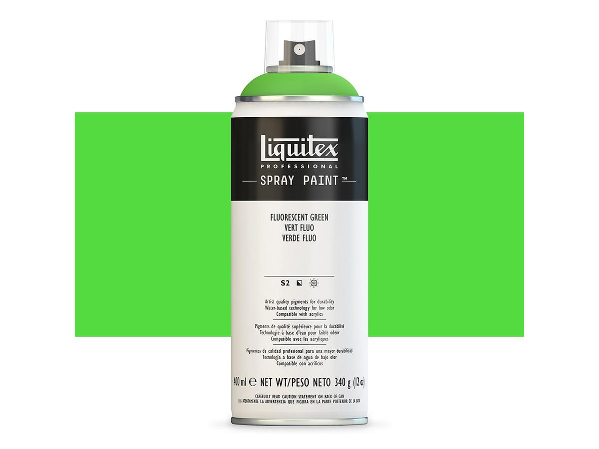 LIQUITEX SPRAY PAINT 400ML BUS FLUORESCENT GREEN 1