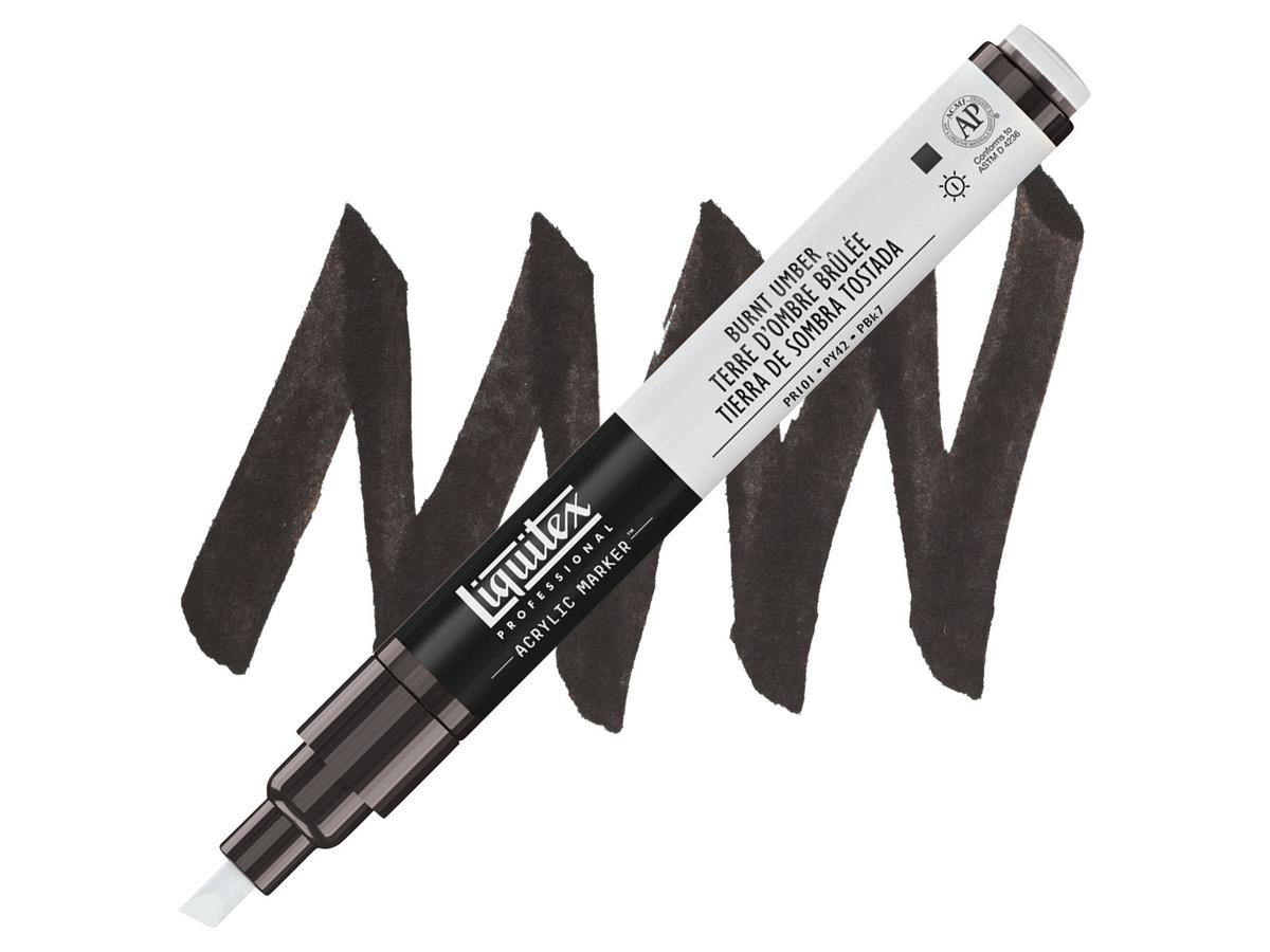 LIQUITEX ACRYL MARKER 0128 2MM BURNT UMBER 1