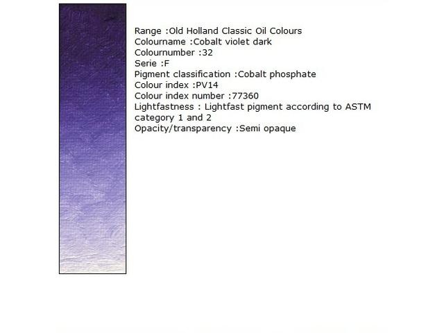 OLD HOLLAND ÖLFARBE F032 40ML COBALT VIOLET DARK 1