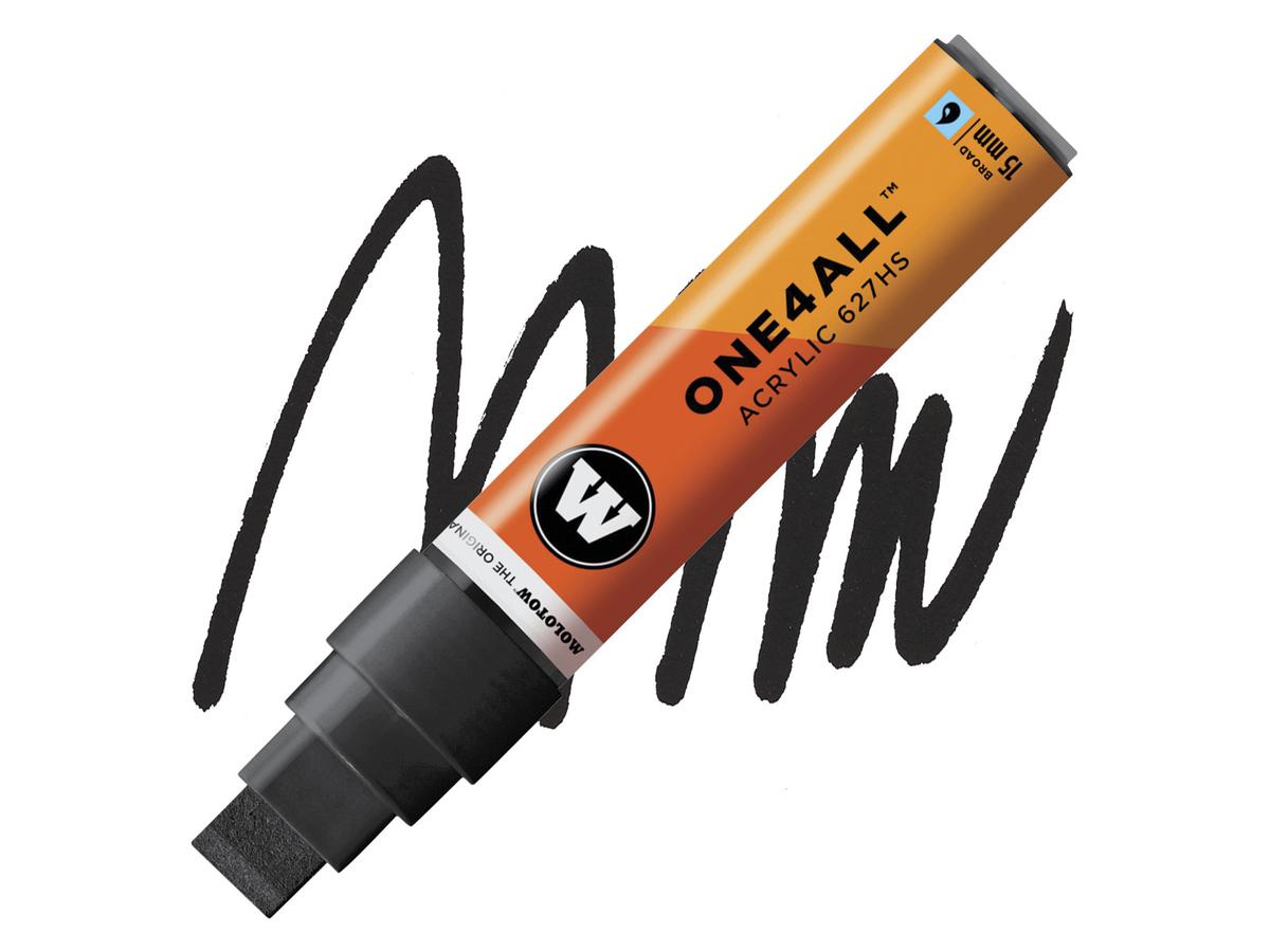 MOLOTOW ONE4ALL MARKER 627HS 180 15MM SIGNAL BLACK 1