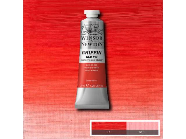 WINSOR & NEWTON GRIFFIN ALKYD 37ML S1 726 WINSOR RED 1