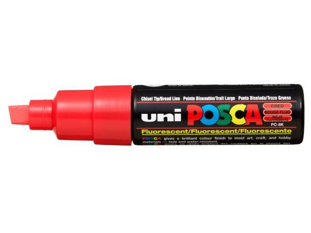 UNI POSCA PC8R FLUO FLUORROT BREIT 1