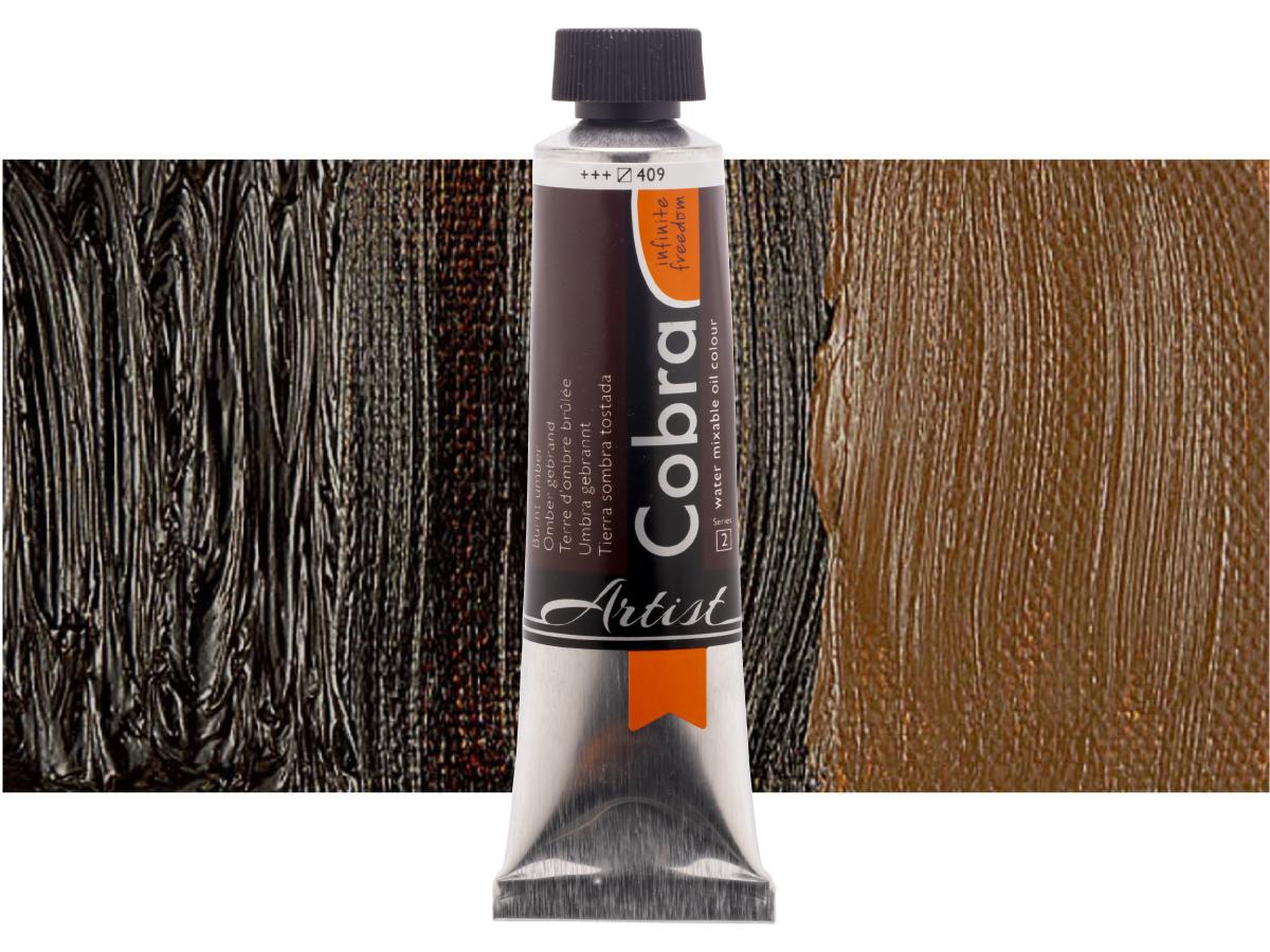 COBRA ARTIST WASSERVERMALBARE ÖLFARBE 40ML 409 UMBRA GEBRANNT 1