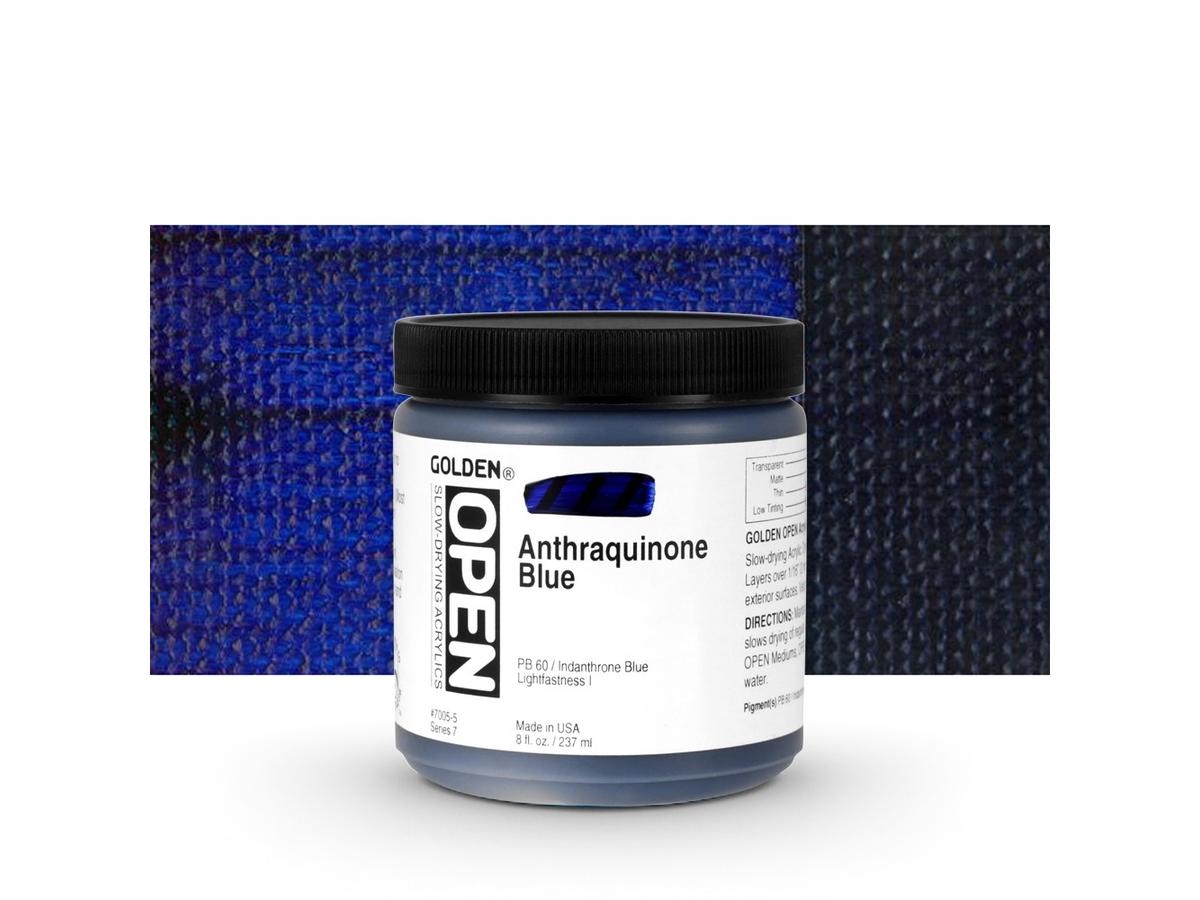 GOLDEN OPEN ACRYLIC 237ML 7005 S7 OPEN ANTHRAQUINONE BLUE 1