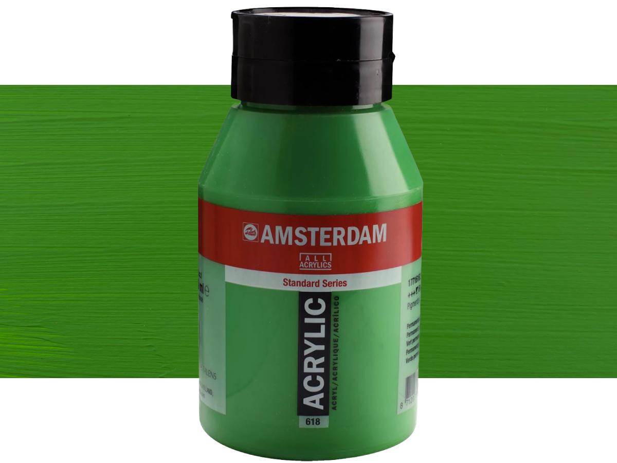 TALENS AMSTERDAM STANDARD ACRYL 1LTR 618 PERMANENTGRÜN HELL 1