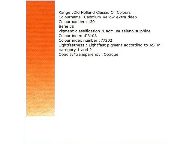 OLD HOLLAND ÖLFARBE E139 40ML CADMIUM YELLOW EXTRA DEEP 1