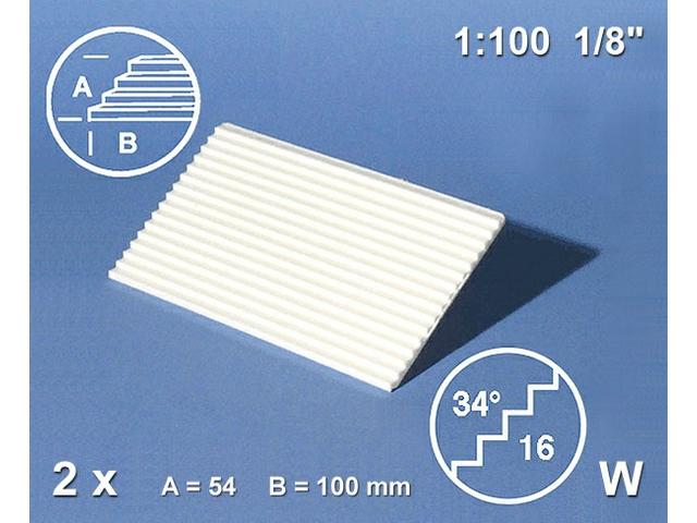 1:100 TREPPENPLATTEN, STEIGUNG = 34° (2 STÜCK) 1