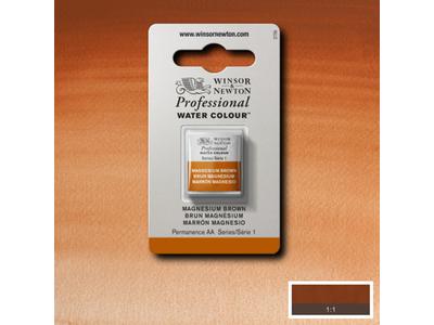 WINSOR & NEWTON AQUARELLFARBE 1/2 NÄPF S1 381 MAGNESIUMBRAUN 1