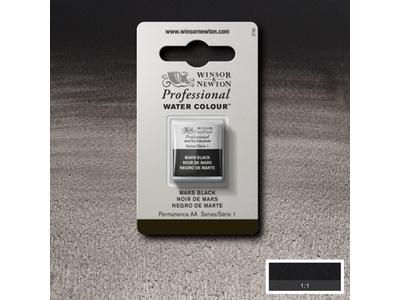 WINSOR & NEWTON AQUARELLFARBE 1/2 NÄPF S1 386 MARSSCHWARZ 1