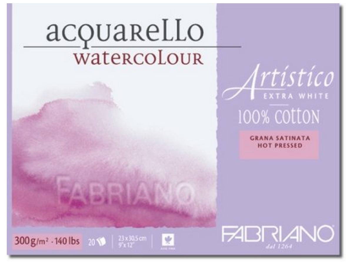 FABRIANO ARTISTICO AQUARELLPAPIER BLOCK 12,5X18 25BL GLATT 1