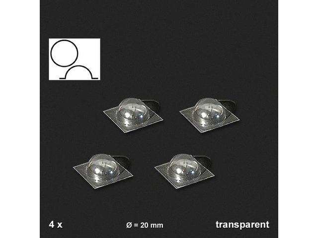 DACHKUPPEL TRANSPARENT RUND 20,0MM 4 STÜCK 18.01200.4 1