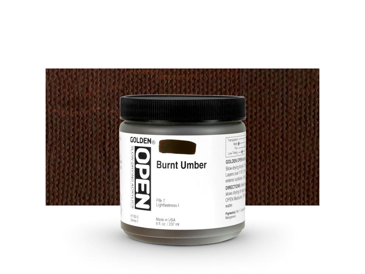 GOLDEN OPEN ACRYLIC 237ML 7030 S1 OPEN BURNT UMBER 1