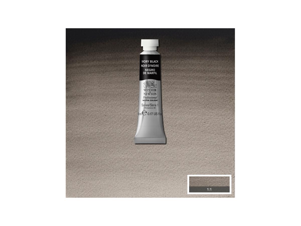 WINSOR & NEWTON AQUARELLFARBE 5ML 331 ELFENBEINSCHWARZ 1