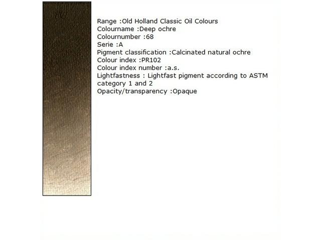 OLD HOLLAND ÖLFARBE A068 40ML DEEP OCHRE 1