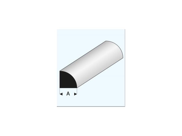 PROFIL VIERTELRUND MASSIV WEISS  (A=)3,0MM 1METER 402-56 1