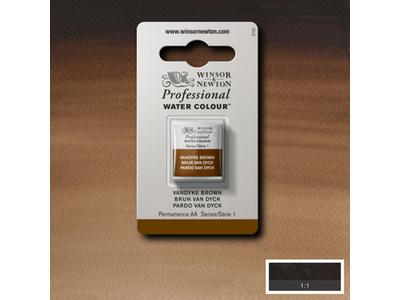 WINSOR & NEWTON AQUARELLFARBE 1/2 NÄPF S1 676 VANDYCKBRAUN 1