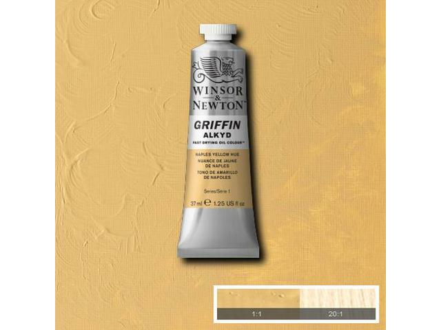 WINSOR & NEWTON GRIFFIN ALKYD 37ML S1 422 NAPLES YELLOW HUE 1