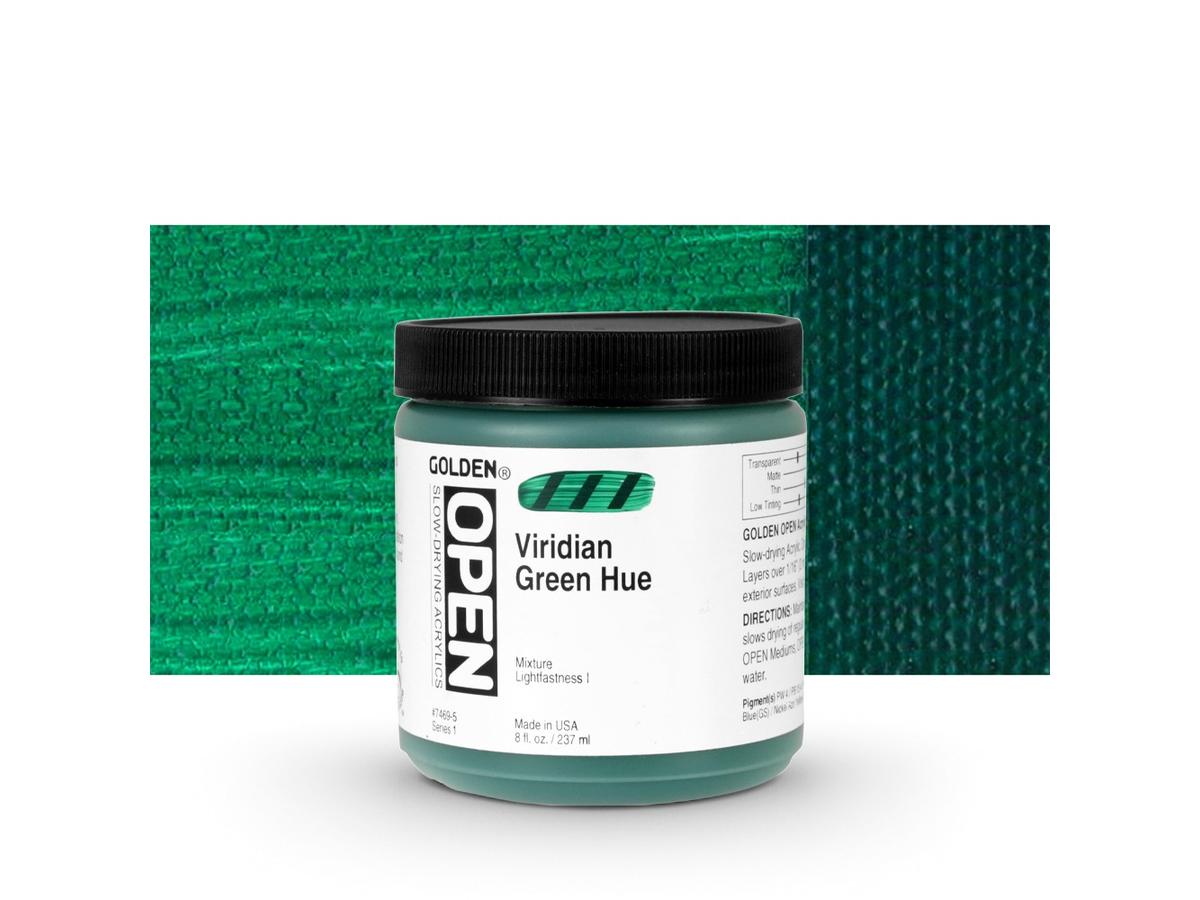 GOLDEN OPEN ACRYLIC 237ML 7469 S1 OPEN VIRIDIAN GREEN HUE 1