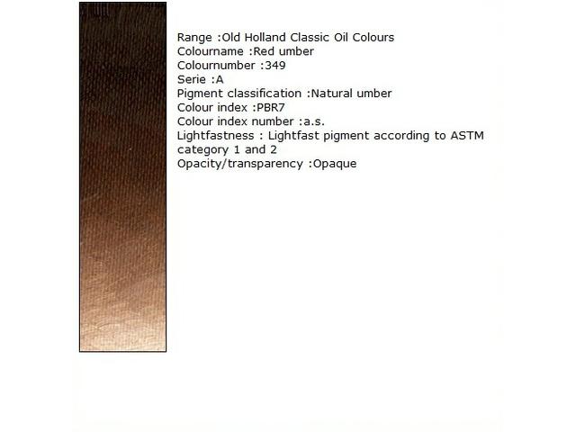 OLD HOLLAND ÖLFARBE A349 40ML RED UMBER 1